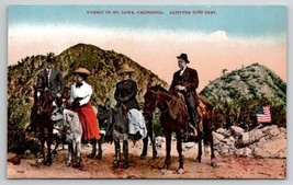 Summit of Mt. Lowe Riding Horses Donkey Mule California Postcard X23 - £7.15 GBP