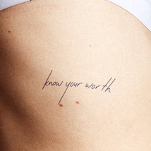 Know Your Worth Script Temporary Tattoo - $12.00