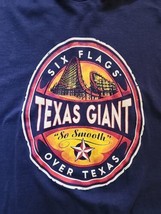 Six Flags Over Texas Shirt texas giant rollercoaster XL blue amusement p... - £10.88 GBP