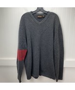 Oxford &amp; Fulham Sweater Mens XL Xlarge Gray Lambswool Blend Pullover Lon... - £19.07 GBP
