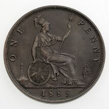 1889 Great Britain Penny in XF Condition Bronze KM #755 - $103.89