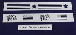 Patriotic U.S.- 3 Piece Border Stencil Set - £18.70 GBP