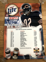 Chicago Bears Schedule Poster Miller Lite Beer &amp; ESPN 26x18 NFL Football... - £12.54 GBP