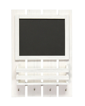 Elegant Designs Chalkboard Sign with Key Holder Hooks and Mail Storage - $54.99