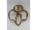 Vintage Girl Scouts Brownies Gold Lapel Pin 3/4&quot; - £7.81 GBP