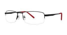 Modern Optical Lethal Men&#39;s Eyeglasses 59-18-140 Mt. BLACK/RED W/ Soft Case - £19.29 GBP