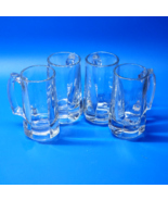 LIBBEY GLASS Beer Mug Steins THUMB REST Rounded Panels 12 Ounce - HEAVY ... - £31.43 GBP