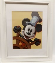 Disney Steamboat Willie Bruce Mc Gaw Graphics 2008 Print Art Framed Matted 16x13 - £102.21 GBP