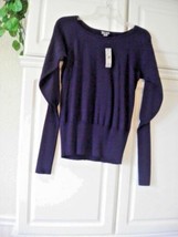 New Worthington Womens Sz M Navy Blue Sweater Sparkles Long Sleeve  - £8.70 GBP