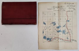 1920 antique IRMA EAGLE RIVER wi SURVEYOR journal PLAT MAP BOOK township... - £112.77 GBP
