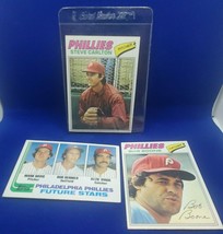 Lot of 3 Phillies Vintage Topps 1977 Boone Carlton and a 1982 Future Stars NM - £8.18 GBP