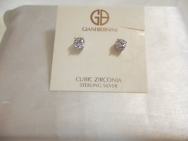 Giani Bernini 1-3/4&quot; Sterling Silver Cubic Zirconia Stud Earrings K678 $40 - £15.46 GBP