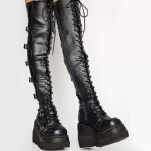 Cosplay Wedges Women Over-the-knee Boots Shoes Female High Platform Thigh High B - £56.43 GBP
