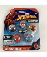 Marvel Spider-Man Bounce Em Big Bounce Rubber Balls Hi Bouncers 5 Pack New - $20.24 CAD