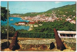 US Virgin Islands Postcard St Thomas Charlotte Amalie View From Bluebeard Castle - £2.40 GBP