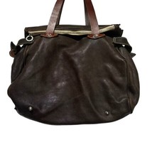 made in italy brown leather boho shoulder handbag purse - £55.18 GBP