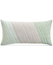 allbrand365 designer Damask Stripe Decorative Pillow Size 12 X 24 Color Green - £39.96 GBP
