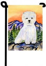 West Highland Terrier (Lookout) - 11"x15" 2-Sided Garden Banner - $18.00