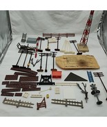 Lot Of (50+) Train Village Terrain Accessory Bits And Pieces Poles Fence... - $23.75