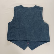 Katch Me San Francisco Women's Blue Cotton Floral Denim Reversible Vest Size L image 15
