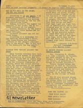 VINTAGE GI NEWSLETTER ANTI VIETNAM WAR NEWSLETTER  NOV 27 1970 PRINTED O... - £7.80 GBP