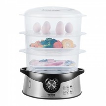 Electric Food Steamer, 9.5Qt/9L Electric Vegetable Steamer with 3-Tier Stack... - £41.44 GBP