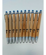 Ball Point Wood Office Pen w/ Black Cross get 10 pens for 1 price. Free delivery - $15.83