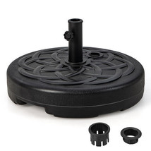 22 Inch Fillable Heavy-Duty Round Patio Umbrella Base Stand - Color: Black - £59.73 GBP