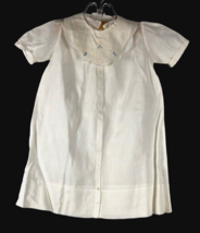 Christening Dress Baptism Gown Antique Baby Vintage Handmade 1950s White - $74.62