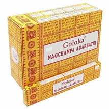 GOLOKA Nag Champa Bambus handgerollte Masala Räucherstäbchen braun 16 x 12... - $18.76