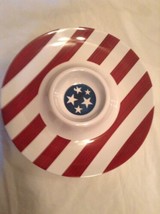 New Years USA flag chip dip serving tray bowl Amscan stars stripes - $13.99