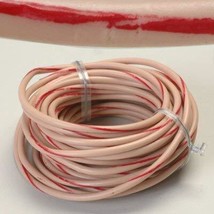 K4 Auto &amp; Marine Primary Electrical Wire Tan W/Red Stripe 14 Gauge 20 Feet - £18.75 GBP