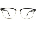 Alberto Romani Eyeglasses Frames AR 20201 BK/SL Black Silver Square 56-1... - $65.23