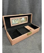 Tuscan Design Jewelry Organizer Box 11”x4” Mauve Pink - Felt Lined - £9.41 GBP