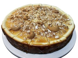 Andy Anand Caramel Cashew Cheesecake 9&quot; - Baked Fresh Daily - Delight in Every B - £42.69 GBP