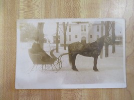 RPPC Horse Drawn Sleigh Real Photo postcard (B424) - £11.98 GBP