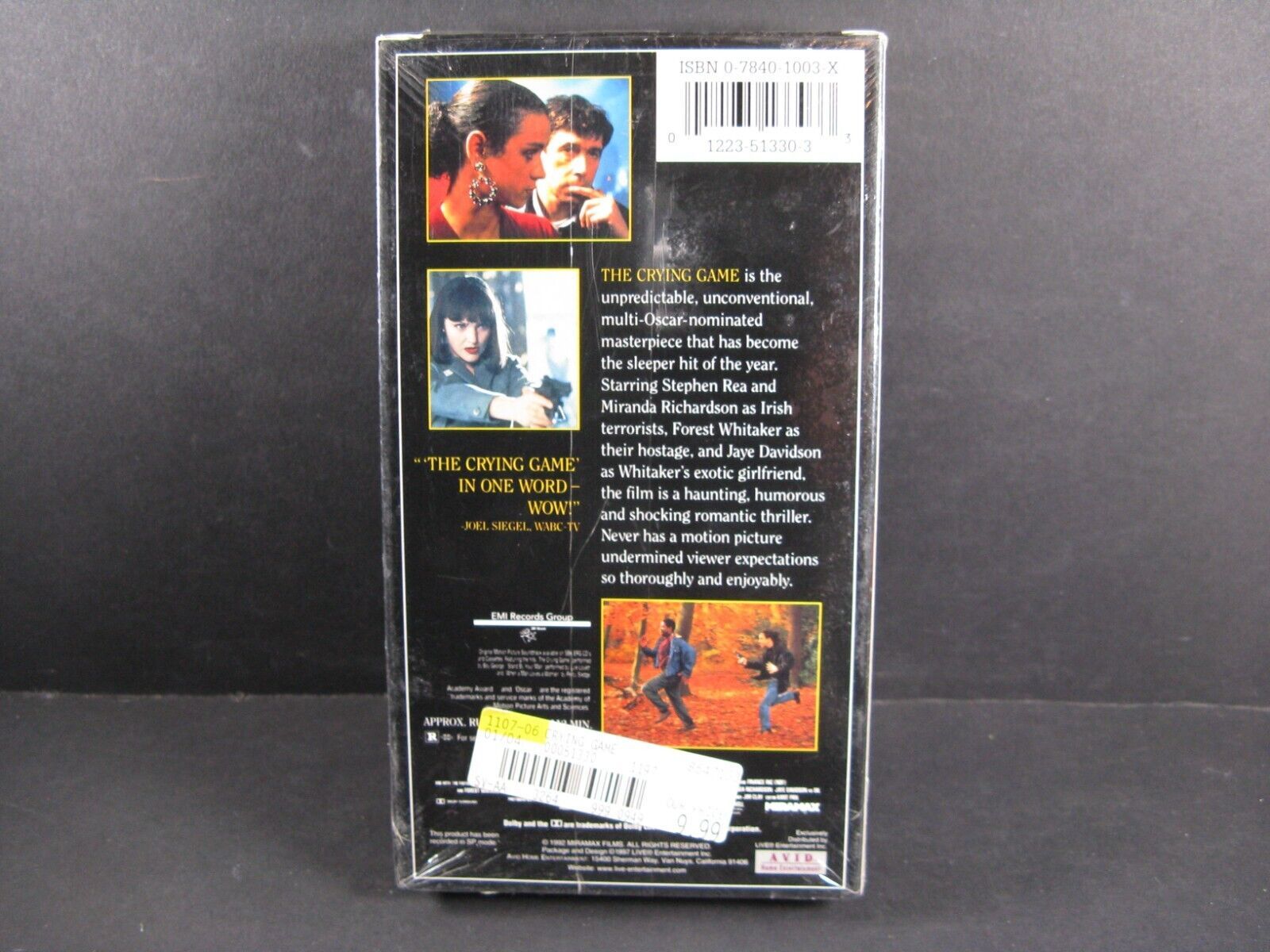 The Crying Game Vhs Stephen Rea Miranda Richardson Forest Whitaker