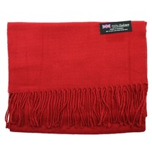 Burgundy - Men Women unisex 100% CASHMERE Warm wrap Wool Scarf pure solid - £14.02 GBP
