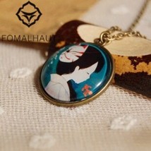 Hot Fashion Hand-painted Yamato style time gem Necklace Long Strip Penda... - $10.99