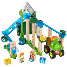 Fisher-Price Wonder Makers Design System Lift &amp; Sort Recycling Center - 35+ Piec - £33.21 GBP