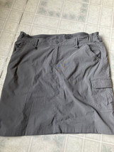 Duluth Trading Co Dry on the Fly Skort Skirt Size 14 Gray back Slit Mesh... - $30.63