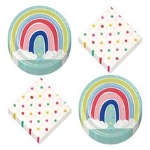 Rainbow Party Supplies - Over The Rainbow Clouds and Heart Raindrops Sho... - £7.77 GBP