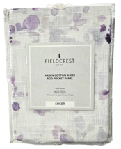 Fieldcrest Arden Cotton Sheer Rod Pocket Panel Watercolor Bouquet Medium Purple - $23.99