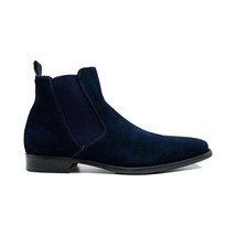 Giovacchini By Belvedere Italian Chelsea Boot Suede Leather Milano Blue image 2