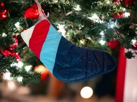 Wondershop Parka Puffer Christmas Stocking With Sherpa Lining White/Red/... - $11.87