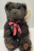 Vintage Russ Berrie Bears From The Past Plush Chaucer Brown Bear Red Rib... - $12.60