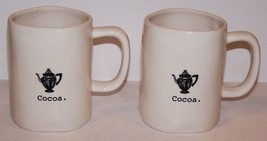 Lovely Pair Of Rae Dunn Artisan Collection By Magenta Cocoa 4 5/8&quot; Mugs - £22.33 GBP