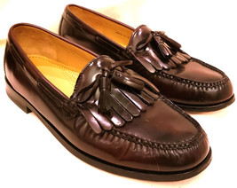 Cole Haan Mens Loafers Shoes Sz-11.5D Leather Antiqued Burgundy - $49.98