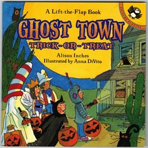 Vintage Ghost Town Trick Or Treat Alison Inches Halloween Lift The Flap Book  - £10.37 GBP