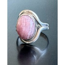 925 STERLING SILVER AND RHODOCHROSITE RING SIZE 7 SKY - £31.22 GBP